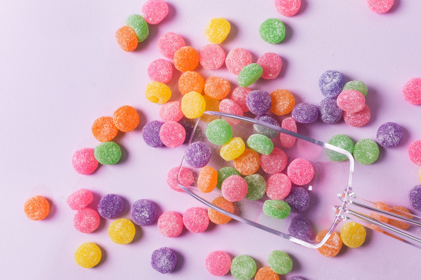 A scoop of sugary candy, illustrating the blood-sugar concerns behind diabetes